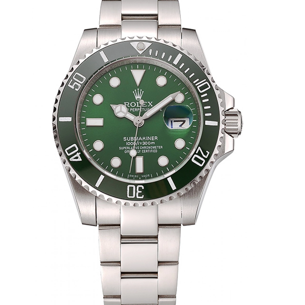 Steel 1454069 Stainless Submariner Bracelet Green Dial Rolex 0526